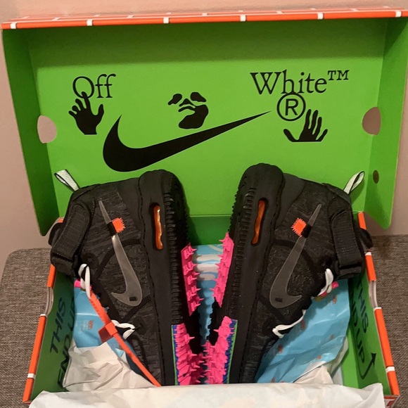 Nike x Off-white Air Force 1 Mid SP Black / Clear - Picture 7 of 9